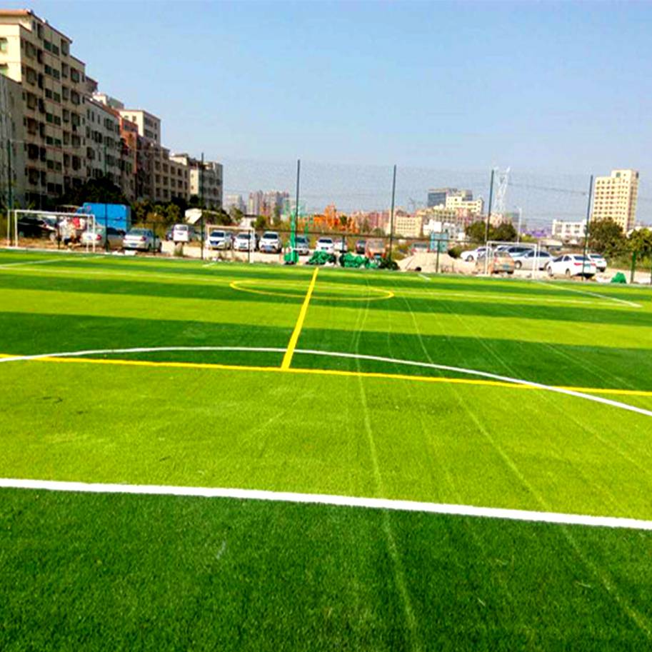 徽淮南中小学足球场施工 足球场人造草坪铺装 十一人制足球场建设
