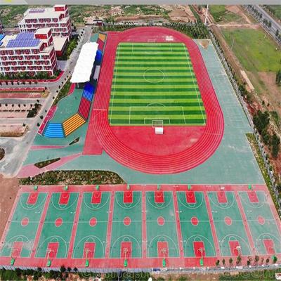 运城 大学操场假草皮铺装 足球场人工草坪 操场跑道假草坪